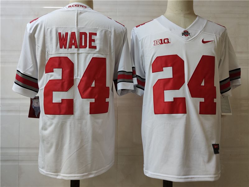 Men Ohio State Buckeyes #24 Wade White Nike 2025 NCAA Jersey->ncaa teams->NCAA Jersey